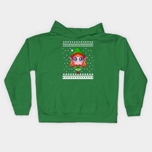 Christmas Sweater Elf Kids Hoodie